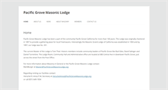 Desktop Screenshot of pacificgrovemasoniclodge.org